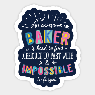 An awesome Baker Gift Idea - Impossible to Forget Quote Sticker